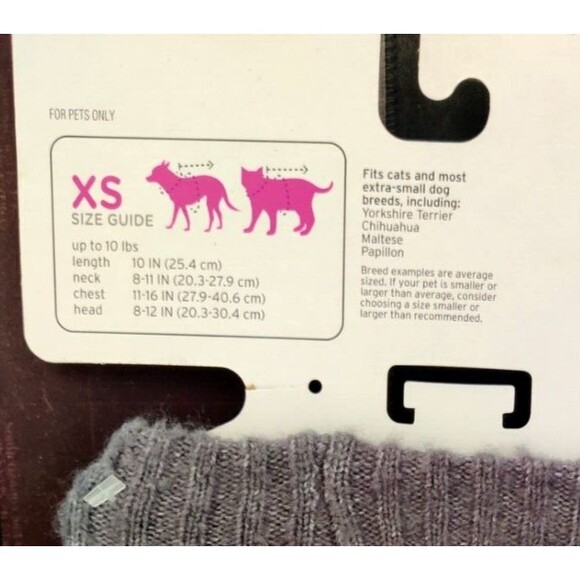 Pets xsmall size,  Colorway Dog or Cat Sweater Gray - Picture 4 of 4